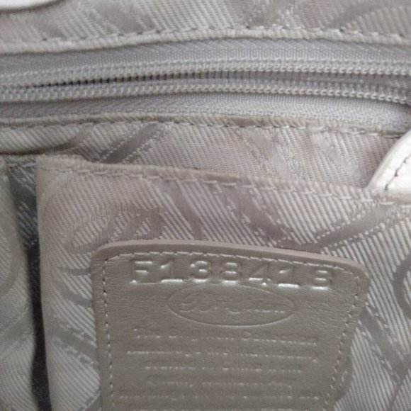 Beautiful Brighton Ivory MONROE CROC Embossed Leather Satchel Handbag Tote - Picture 6 of 9